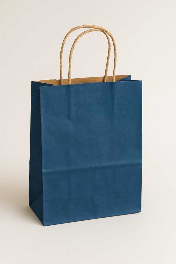 25x12x31 PETROL MAVİSİ Renk Karton Çanta 25 Li KAHVE Sap